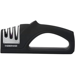 image:imageFarberware Tabletop Knife Sharpener Black 75Inch3 Stage Sharpener