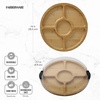image:imageFARBERWARE BuildaBoard Cutting Board with Lazy Susan Turntable Five Compartments and Clear Locking Lid for Charcuterie Snacks and More AcaciaBlack