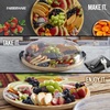 image:imageFARBERWARE BuildaBoard Cutting Board with Lazy Susan Turntable Five Compartments and Clear Locking Lid for Charcuterie Snacks and More AcaciaBlack