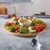 image:imageFARBERWARE BuildaBoard Cutting Board with Lazy Susan Turntable Five Compartments and Clear Locking Lid for Charcuterie Snacks and More AcaciaBlack
