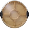 image:imageFARBERWARE BuildaBoard Cutting Board with Lazy Susan Turntable Five Compartments and Clear Locking Lid for Charcuterie Snacks and More AcaciaBlack