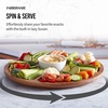 image:imageFARBERWARE BuildaBoard Cutting Board with Lazy Susan Turntable Five Compartments and Clear Locking Lid for Charcuterie Snacks and More AcaciaWhite