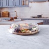 image:imageFARBERWARE BuildaBoard Cutting Board with Lazy Susan Turntable Five Compartments and Clear Locking Lid for Charcuterie Snacks and More AcaciaWhite