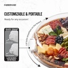 image:imageFARBERWARE BuildaBoard Cutting Board with Lazy Susan Turntable Five Compartments and Clear Locking Lid for Charcuterie Snacks and More AcaciaWhiteAcacia