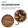 image:imageFARBERWARE BuildaBoard Cutting Board with Lazy Susan Turntable Five Compartments and Clear Locking Lid for Charcuterie Snacks and More AcaciaWhiteAcacia