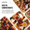 image:imageFARBERWARE Rectangular BuildaBoard Cutting Board with Single Compartment and Clear Locking Lid for Charcuterie Snacks and More BambooBlack
