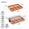 image:imageFARBERWARE Rectangular BuildaBoard Cutting Board with Single Compartment and Clear Locking Lid for Charcuterie Snacks and More BambooBlackBamboo