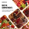 image:imageFARBERWARE Rectangular BuildaBoard Cutting Board with Single Compartment and Clear Locking Lid for Charcuterie Snacks and More BambooBlackBamboo