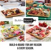 image:imageFARBERWARE Rectangular BuildaBoard Cutting Board with Single Compartment and Clear Locking Lid for Charcuterie Snacks and More BambooBlackBamboo