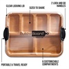 image:imageFARBERWARE Rectangular BuildaBoard Cutting Board with Single Compartment and Clear Locking Lid for Charcuterie Snacks and More BambooBlackBamboo