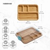 image:imageFARBERWARE Rectangular BuildaBoard Cutting Board with Single Compartment and Clear Locking Lid for Charcuterie Snacks and More BambooBlue