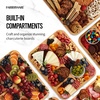 image:imageFARBERWARE Rectangular BuildaBoard Cutting Board with Single Compartment and Clear Locking Lid for Charcuterie Snacks and More BambooBlue