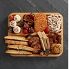 image:imageFARBERWARE Rectangular BuildaBoard Cutting Board with Single Compartment and Clear Locking Lid for Charcuterie Snacks and More BambooBlue