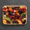 image:imageFARBERWARE Rectangular BuildaBoard Cutting Board with Single Compartment and Clear Locking Lid for Charcuterie Snacks and More BambooNavy