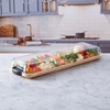 image:imageFARBERWARE Rectangular BuildaBoard Cutting Board with Single Compartment and Clear Locking Lid for Charcuterie Snacks and More BambooOnyx