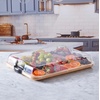 image:imageFARBERWARE Rectangular BuildaBoard Cutting Board with Single Compartment and Clear Locking Lid for Charcuterie Snacks and More BambooOnyxBamboo