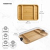 image:imageFARBERWARE Rectangular BuildaBoard Cutting Board with Single Compartment and Clear Locking Lid for Charcuterie Snacks and More BambooOnyxBamboo