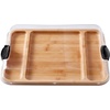 image:imageFARBERWARE Rectangular BuildaBoard Cutting Board with Single Compartment and Clear Locking Lid for Charcuterie Snacks and More BambooOnyxBamboo