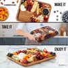 image:imageFARBERWARE Rectangular BuildaBoard Cutting Board with Single Compartment and Clear Locking Lid for Charcuterie Snacks and More BambooWhite