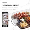 image:imageFARBERWARE Rectangular BuildaBoard Cutting Board with Single Compartment and Clear Locking Lid for Charcuterie Snacks and More BambooWhiteAcacia