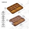 image:imageFARBERWARE Rectangular BuildaBoard Cutting Board with Single Compartment and Clear Locking Lid for Charcuterie Snacks and More BambooWhiteAcacia