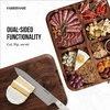 image:imageFARBERWARE Rectangular BuildaBoard Cutting Board with Single Compartment and Clear Locking Lid for Charcuterie Snacks and More BambooWhiteAcacia