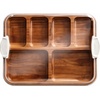 image:imageFARBERWARE Rectangular BuildaBoard Cutting Board with Single Compartment and Clear Locking Lid for Charcuterie Snacks and More BambooWhiteAcacia