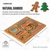 image:imageFarberware 11 x 14 Inch Bamboo Cutting Board Charcuterie PatternMilk and Cookie Plate for Santa