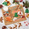 image:imageFarberware 11 x 14 Inch Bamboo Cutting Board Charcuterie PatternMilk and Cookie Plate for Santa