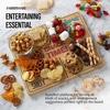 image:imageFarberware 11 x 14 Inch Bamboo Cutting Board Charcuterie PatternSnack Time