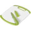 image:imageFarberware 2Piece Paring Knife and Cutting Board Set 35Inch Paring Knife with Resin Coating and CustomFit Blade Cover and NonSlip Plastic Chopping Board DishwasherSafe Set WhiteBlueWhiteGreen