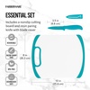 image:imageFarberware 2Piece Paring Knife and Cutting Board Set 35Inch Paring Knife with Resin Coating and CustomFit Blade Cover and NonSlip Plastic Chopping Board DishwasherSafe Set WhiteBlueWhiteBlue