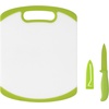 image:imageFarberware 2Piece Paring Knife and Cutting Board Set 35Inch Paring Knife with Resin Coating and CustomFit Blade Cover and NonSlip Plastic Chopping Board DishwasherSafe Set WhiteBlueWhiteGreen