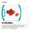 image:imageFarberware 2Piece Paring Knife and Cutting Board Set 35Inch Paring Knife with Resin Coating and CustomFit Blade Cover and NonSlip Plastic Chopping Board DishwasherSafe Set WhiteBlueWhiteBlue