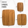 image:imageFarberware Bamboo Cutting Board Set of 3 Reversible 3 Sizes