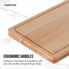 image:imageFarberware ExtraLarge Wood Cutting Board Reversible Chopping Board for Kitchen Meal Prep and Serving Charcuterie Board 1417Inch x 2008Inch Bamboo12 x 18
