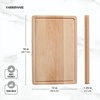 image:imageFarberware ExtraLarge Wood Cutting Board Reversible Chopping Board for Kitchen Meal Prep and Serving Charcuterie Board 1417Inch x 2008Inch Bamboo12 x 18
