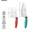 image:imageFarberware Precise Slice Bread Knife 8 Inch Maroon UltraSharp Serrated Blade Ergonomic SoftGrip Handle Ideal for Precision Cutting2Piece Chef Set