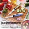 image:imageFarberware Precise Slice Bread Knife 8 Inch Maroon UltraSharp Serrated Blade Ergonomic SoftGrip Handle Ideal for Precision Cutting2Piece Paring Knife Set