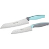 image:imageFarberware Precise Slice Bread Knife 8 Inch Maroon UltraSharp Serrated Blade Ergonomic SoftGrip Handle Ideal for Precision Cutting2Piece Santoku Set