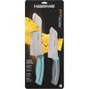 image:imageFarberware Precise Slice Bread Knife 8 Inch Maroon UltraSharp Serrated Blade Ergonomic SoftGrip Handle Ideal for Precision Cutting2Piece Santoku Set