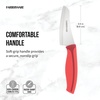 image:imageFarberware Precise Slice Bread Knife 8 Inch Maroon UltraSharp Serrated Blade Ergonomic SoftGrip Handle Ideal for Precision Cutting35inch Santoku Parer