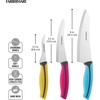 image:imageFarberware Precise Slice Bread Knife 8 Inch Maroon UltraSharp Serrated Blade Ergonomic SoftGrip Handle Ideal for Precision Cutting3Piece Chef Set
