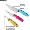 image:imageFarberware Precise Slice Bread Knife 8 Inch Maroon UltraSharp Serrated Blade Ergonomic SoftGrip Handle Ideal for Precision Cutting3Piece Chef Set