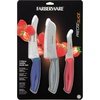 image:imageFarberware Precise Slice Bread Knife 8 Inch Maroon UltraSharp Serrated Blade Ergonomic SoftGrip Handle Ideal for Precision Cutting3Piece Utility Knife Set