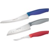 image:imageFarberware Precise Slice Bread Knife 8 Inch Maroon UltraSharp Serrated Blade Ergonomic SoftGrip Handle Ideal for Precision Cutting3Piece Utility Knife Set
