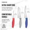 image:imageFarberware Precise Slice Bread Knife 8 Inch Maroon UltraSharp Serrated Blade Ergonomic SoftGrip Handle Ideal for Precision Cutting3Piece Utility Knife Set