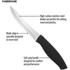 image:imageFarberware Precise Slice Bread Knife 8 Inch Maroon UltraSharp Serrated Blade Ergonomic SoftGrip Handle Ideal for Precision Cutting4Piece Steak Knife Set