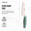 image:imageFarberware Precise Slice Bread Knife 8 Inch Maroon UltraSharp Serrated Blade Ergonomic SoftGrip Handle Ideal for Precision Cutting5Inch Serrated Santoku