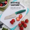 image:imageFarberware Precise Slice Bread Knife 8 Inch Maroon UltraSharp Serrated Blade Ergonomic SoftGrip Handle Ideal for Precision Cutting5Inch Serrated Santoku
